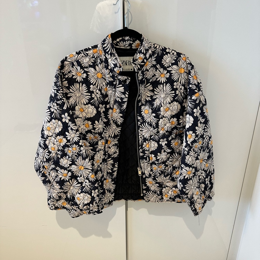 Zara Floral Bomber Jacket